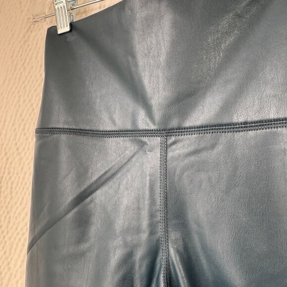 90 Degree By Reflex Arctic Navy Leatherette Ankle-Length Leggings Super Hi-Rise - Picture 8 of 9